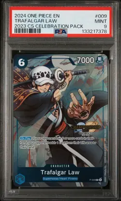 2024 ONE PIECE CHAMPIONSHIP 2023 CELEBRATION PACK #009 TRAFALGAR LAW PSA 9 - Image 1