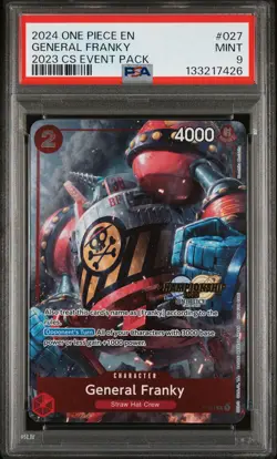 2024 ONE PIECE CHAMPIONSHIP 2023 EVENT PACK #027 GENERAL FRANKY PSA 9 - Image 1