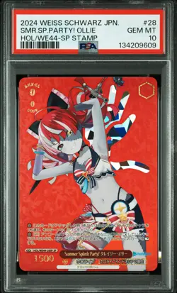 2024 WEISS SCHWARZ JPN SP STAMP #28 SUMMER SPLASH PARTY! KUREIJI OLLIE PSA 10 - Image 1
