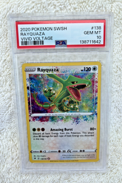 Rayquaza 138/185 Sword & Shield Vivid Voltage PSA 10 Pokemon Card - Image 1