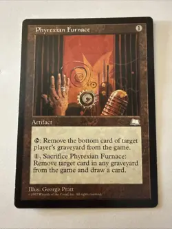 MTG magic cards 1x Phyrexian Furnace Weatherlight Light Play, English Read - Image 1