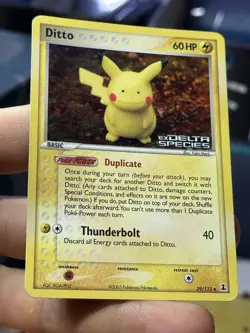 Ditto (Pikachu) 39/113 EX Delta Species 2005 Reverse Holo Pokemon Card TCG - Image 4