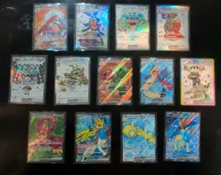 Pokemon TCG Scarlet and Violet 13 Card Full Art Lot NM - Image 1