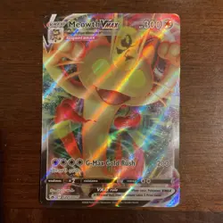 Pokemon Meowth VMAX SWSH005 Promo Holo SWSH Sword & Shield 300 HP Card - Image 1