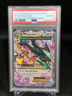 Pokemon TCG M Rayquaza EX Celebrations Card 76/108 PSA 10 - Image 1