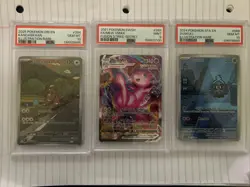 Pokemon 3 Graded Cards - Mew Vmax, Duskull, And Kangaskhan Lot Of 3 - Image 1
