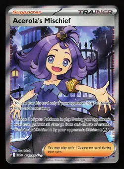 Acerola's Mischief 165/132 Ultra Rare Mega Evolution Pokemon Card - Image 1