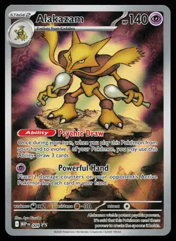 Alakazam 009 Holo Illustration Rare Mega Evolution Promo Pokemon Card - Image 1