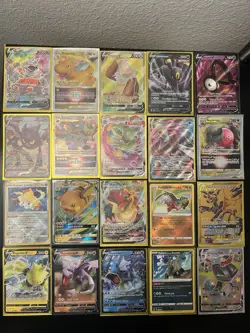 Pokemon Card Lot 100 Official TCG Cards EX/GX/V + HOLOS. - Image 1