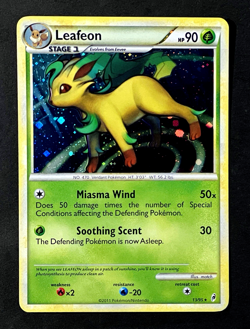 2011 Pokemon LEAFEON Call of Legends Set COSMOS HOLO Foil Rare COL Card 13/95 NM - Image 1