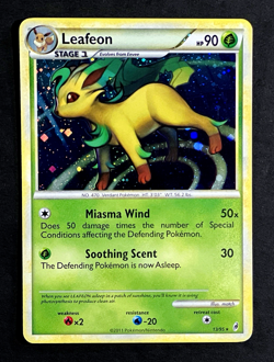 2011 Pokemon LEAFEON Call of Legends Set COSMOS HOLO Foil Rare COL Card 13/95 NM - Image 2