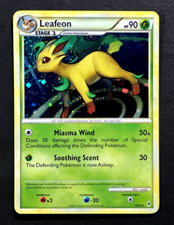 2011 Pokemon LEAFEON Call of Legends Set COSMOS HOLO Foil Rare COL Card 13/95 NM - Image 3