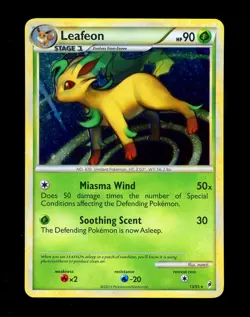 2011 Pokemon LEAFEON Call of Legends Set COSMOS HOLO Foil Rare COL Card 13/95 NM - Image 4