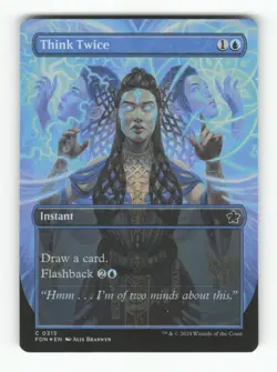 Think Twice (Borderless) C Foundations 315 LP Foil Magic: The Gathering - Image 1