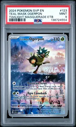 2024 POKEMON SVP EN-SV BLACK STAR PROMO #123 TEAL MASK OGERPON PSA 9 - Image 1