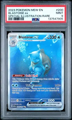 2023 POKEMON MEW EN-151 SPECIAL ILLUSTRATION RARE #200 BLASTOISE EX PSA 9 - Image 1