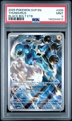 2025 POKEMON SVP EN-SV BLACK STAR PROMO #209 THUNDURUS PSA 9 - Image 1