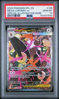 2025 POKEMON PHANTASMAL FLAMES SPECIAL ILLUSTRATION RARE MEGA LOPUNNY EX PSA 10 - Image 1