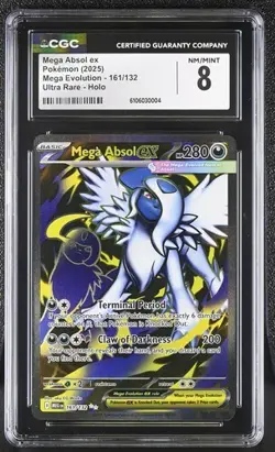 Mega Absol EX *CGC 8* Ultra Rare *Mega Evolution* #161 * Pokemon - Image 1