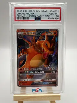PSA 10 Gem Mint Charizard GX SM Black Star Promos Holo Pokemon SM211 - Image 1