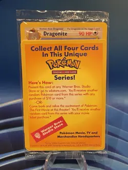 Dragonite 1999 Pokemon The First Movie Promo Card WB Gold Stamp New/Sealed - Image 1