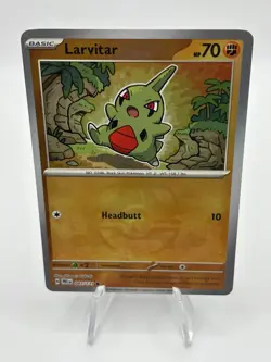 Pokemon TCG Prismatic Evolutions Larvitar 047/131 Reverse Holo Master Ball - Image 1