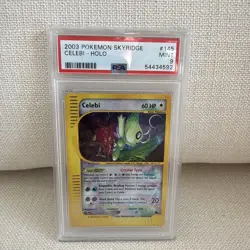 2003 Pokemon Skyridge Crystal Celebi PSA 9 Wing Swirl! - Image 1