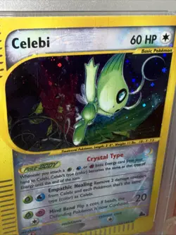 2003 Pokemon Skyridge Crystal Celebi PSA 9 Wing Swirl! - Image 2