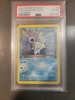 2000 Pokemon *1ST EDITION* Team Rocket Holo Dark Blastoise #3/82 - PSA 6 - Image 1
