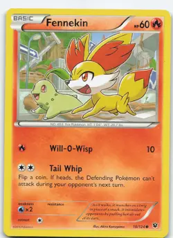Fennekin (10) 10/124 XY - Fates Collide Common Normal MP Pokemon TCG - Image 1