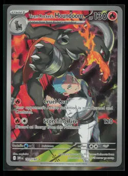 Team Rocket's Houndoom 191/182 Pokemon Destined Rivals Illustration Rare NM - Image 1
