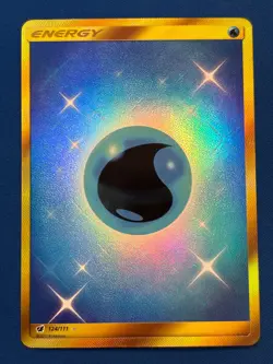 Pokemon TCG: WATER ENERGY Holo Secret Rare #124/111 * Crimson Invasion 2017 - Image 1