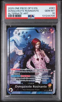 2025 ONE PIECE LEGACY OF THE MASTER ALT ART #061 DONQUIXOTE ROSINANTE PSA 10 - Image 1