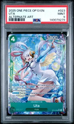 2025 ONE PIECE OP13-CARRYING ON HIS WILL ALTERNATE ART #023 UTA PSA 9 - Image 1