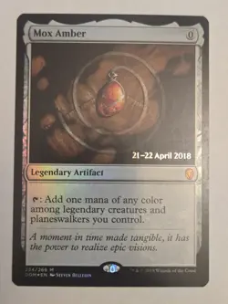 MTG: Dominaria United - Mox Amber (Prerelease Card) - Foil (LP) - Image 1