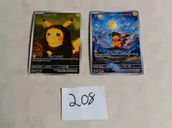 2 Pokemon x Van Gogh Black Star Promo ACG Art Card - Read Description - Image 1