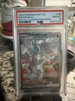 Pokemon TCG Reshiram EX WF Card 166/086 Special illustration rare PSA 10 - Image 1
