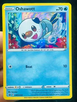 Oshawott SWSH222 - Black Star Promo - Kurumitsu - LP - NM - Pokemon TCG Card - Image 1