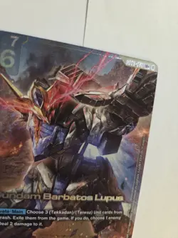 Bandai Gundam Barbatos Lupus GD03-050 LR Unit Card Gundam War TCG English - Image 3
