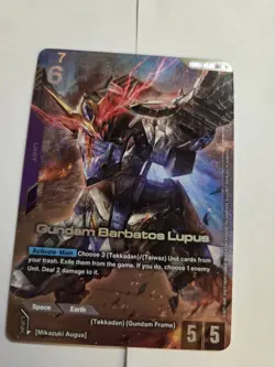 Bandai Gundam Barbatos Lupus GD03-050 LR Unit Card Gundam War TCG English - Image 5