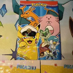 3 Cracked Ice Holo Pikachu Captain Card Database NON-TCG Set Of 3 Lot Pokemon - Image 3