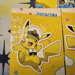 3 Cracked Ice Holo Pikachu Captain Card Database NON-TCG Set Of 3 Lot Pokemon - Image 4