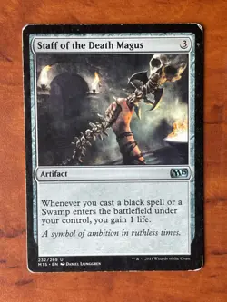 Staff of the Death Magus MTG Magic the Gathering Card MP Moderately Played M15 - Image 1