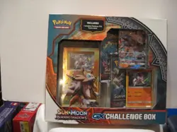 POKEMON TRADING CARD GAME SUN & MOON/BURNING SHADOWS LYCANROC GX CHALLENGE BOX - Image 1
