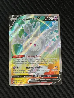 Galarian Cursola V 071/073 Champion's Path Full Art Ultra Rare Pokemon Card NM - Image 1