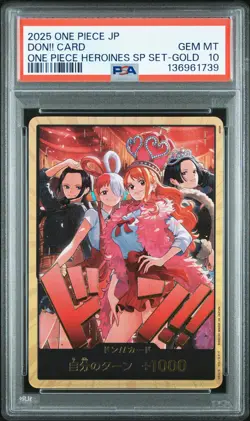 2025 ONE PIECE JAPANESE ONE PIECE HEROINES SPECIAL SET GOLD DON!! CARD PSA 10 - Image 1