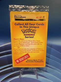 Electabuzz 1999 Pokemon The First Movie Promo Card WB Gold Stamp New/Sealed - Image 1