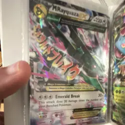 Pokemon TCG M Rayquaza EX Holo Card Lot - English Standard Size - Image 1