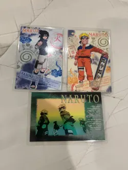 Naruto Laminated cards. Naruto, Sasuke and Team 7 - Image 1