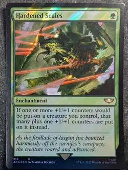 Hardened Scales - Surge Foil - Warhammer 40k Commander (MTG) - Image 1
